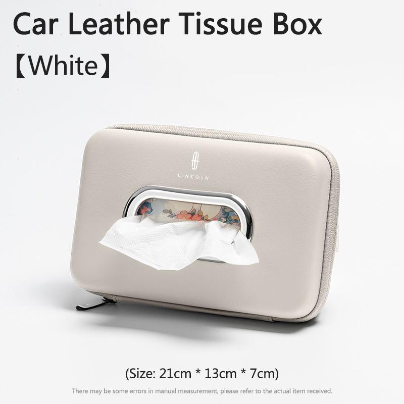 Car Armrest Box Storage Decoration Paper Box Seat Back Tissue For Lincoln Navigator Continental Nautilus Aviator MKZ MKX MKC MKT UU111