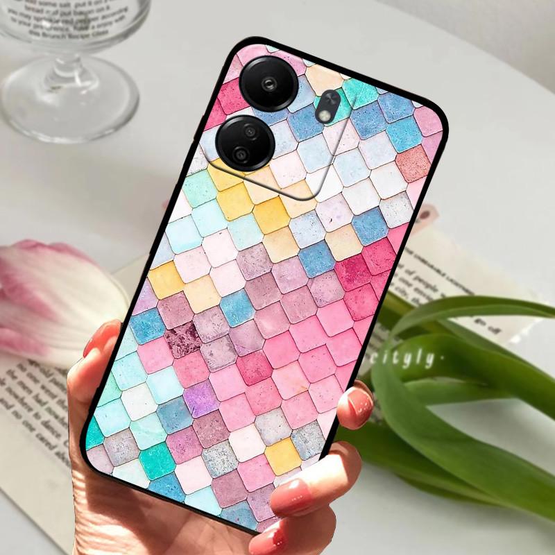 Милый мультяшный мягкий чехол для Redmi 13C 13 4G 5G Силиконовый ТПУ чехол для телефона для Xiaomi Redmi 13R Защитные чехлы Fundas Capa