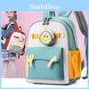 Friendly Child School Backpack Made Cartoon Prints Reduced Load Young Learners