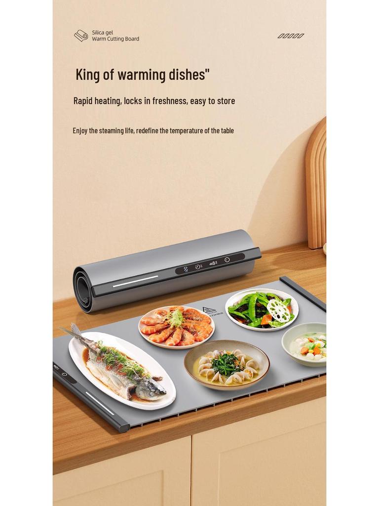 Folding Silicone Food Warmer Pad with Intelligent Temperature Control