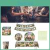Jungle Animal Zoo Party Decorations For Toddler Boys Safari Birthday Scene Setup With Plastic And Paper Props