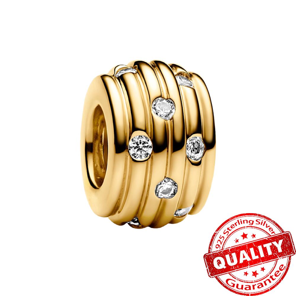 Gorgeous Copper Stones & Enamel Clip Beads & Seahorse Dangle Charm Fits Bracelet For Women Gold Necklace Pendant