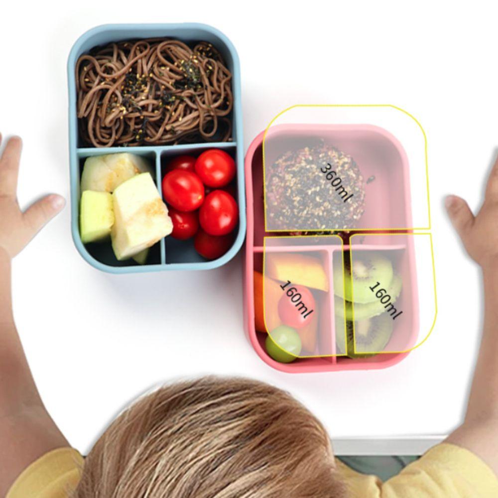 Rectangular Silicone Lunch Box Microwavable Picnic box Durable Food Container Student