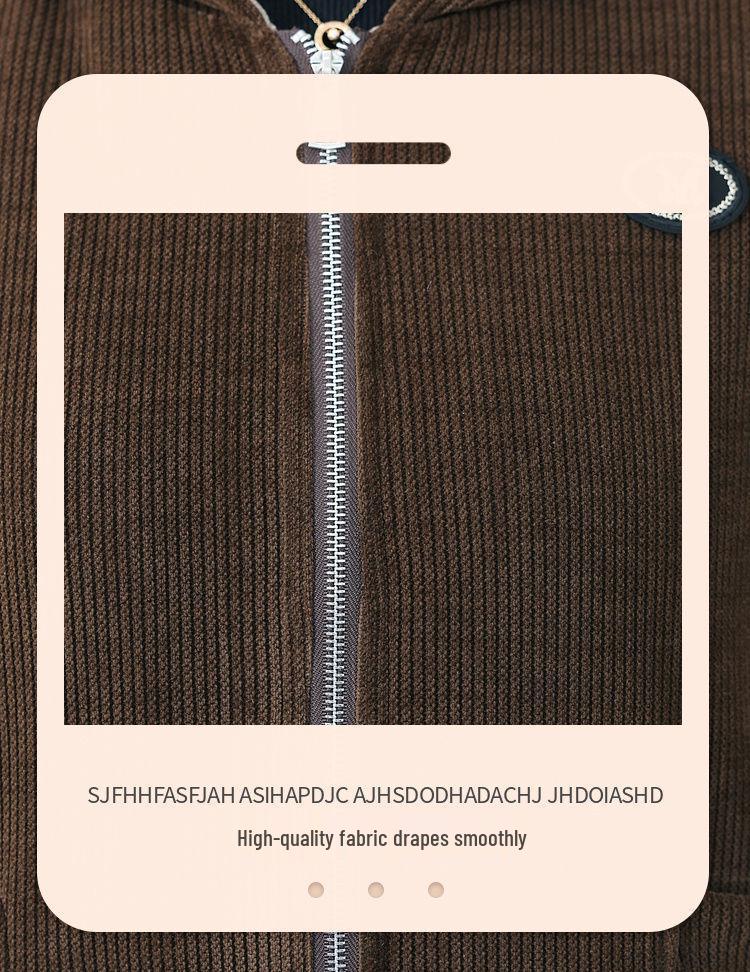Стильная женская зимняя вельветовая куртка - Новый уютный пальто 2024 года для мам среднего и пожилого возраста