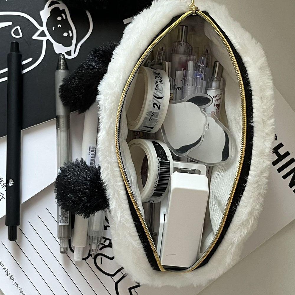 Мультяшная плюшевая сумка для ручек большой емкости, пенал, пенал, сумка для хранения канцелярских принадлежностей, подарки для школьников, школьные канцелярские принадлежности