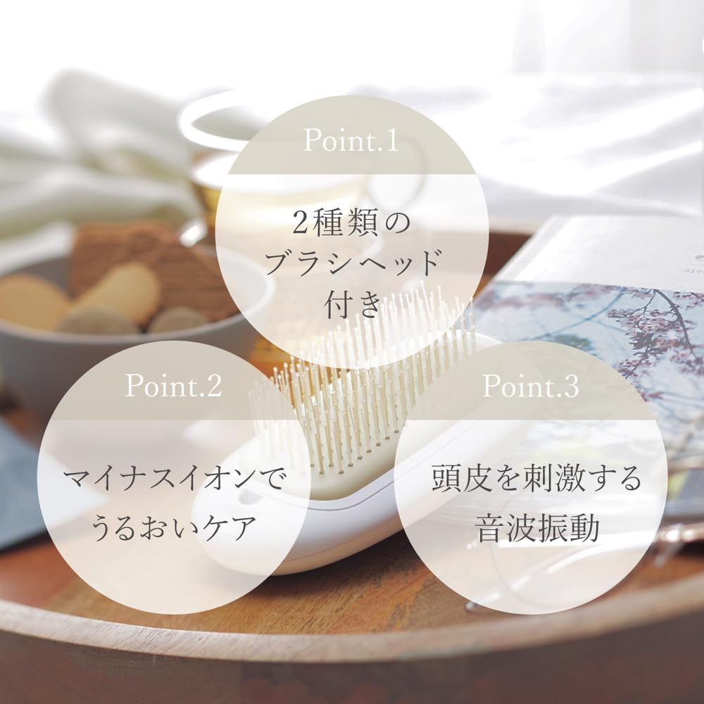 FESTINO Салонный уход Быстрая ионная щетка Уход за кожей головы Насадка-щетка с отрицательными ионами Моющаяся Компактный размер Подарок (СМХБ-028) [Волосы и уход] (белый)