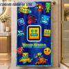 Beach TowelGeometry Dash Custom Name Text Personalized Soft Towel for Beach Pool Indoor Home Decor Gift