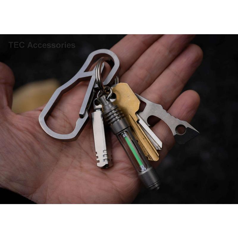 Titanium Alloy T323P Tritium Tube Keychain Pendant Signal Light Self-luminous, Easy To Disassemble