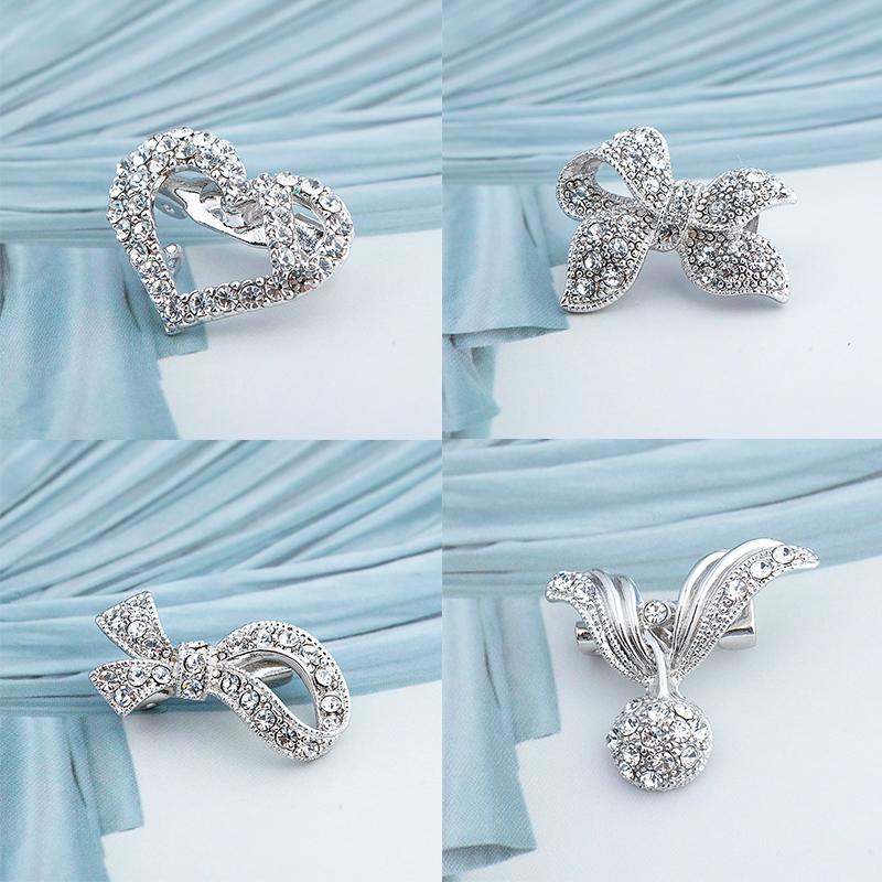 1PC DIY Brooch Pin Women Crystal Rhinestone Jewelry Elegant Simple Brooch