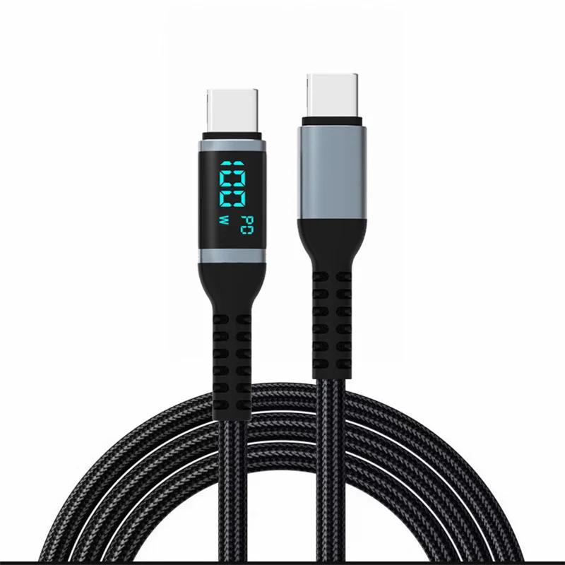 Светодиодный дисплей 100 Вт USB Type C - USB C кабель 0,5/1,5/2 м для iPad Samsung кабель для быстрой зарядки зарядное устройство