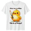 Дай мне обнимашки Угроза Курица Футболка Животная Игра Слов