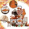 23 Piece Layered Tray Decoration Set Thanksgiving Pumpkin Maple Leaf Truck Decoration