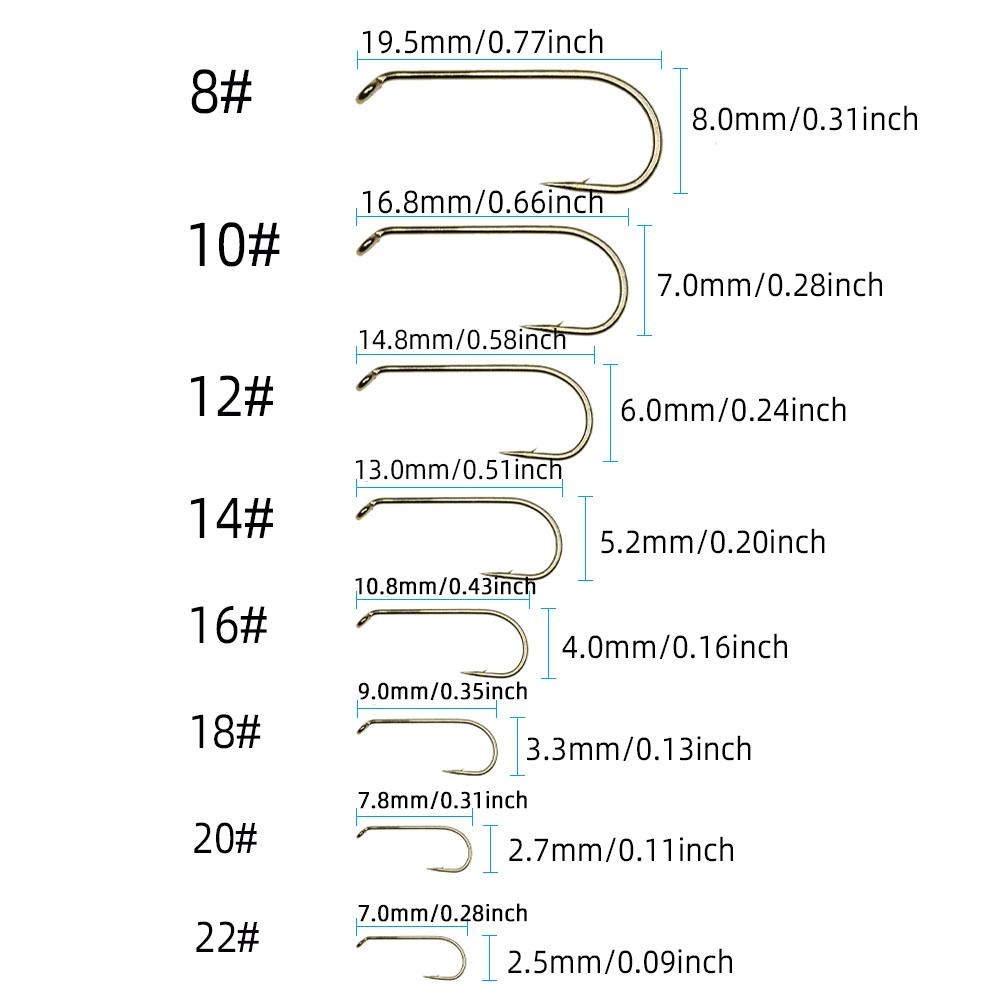 50 шт/100 шт стандартный 1X длинный цевье крючок для ловли мушек сухой и мокрой наживки для нимф и креветок ручейников куколка стример крючок для вязания мушек рыболовный крючок