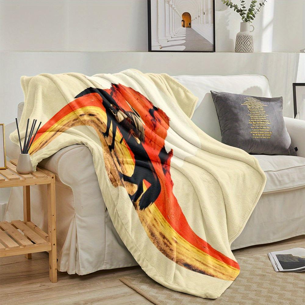 Wild West Freedom Awaits Flannel printed blanket suitable for all seasons suitable for living room office sofa and travel