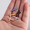 Semitree 5pcs/lot Stainless Steel Cross Bracelet Connectors Necklace Charms Pendant DIY Jewelry Making Handcrafted Accessories