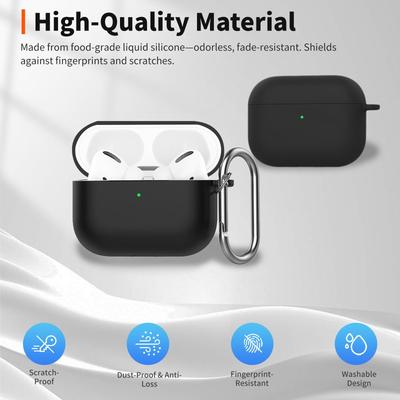 Для Airpods Pro 3 Чехол Крышка Защитный Силиконовый Чехол для Наушников (с карабином + шнурком + чистящим карандашом) Чехол для Airpods Pro 3
