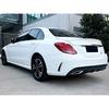 Black Rear Bumper Spoiler Air Vent Outlet Trim Cover 2pcs for Mercedes-Benz C Class W205 C43 C63 AMG 2014-2018