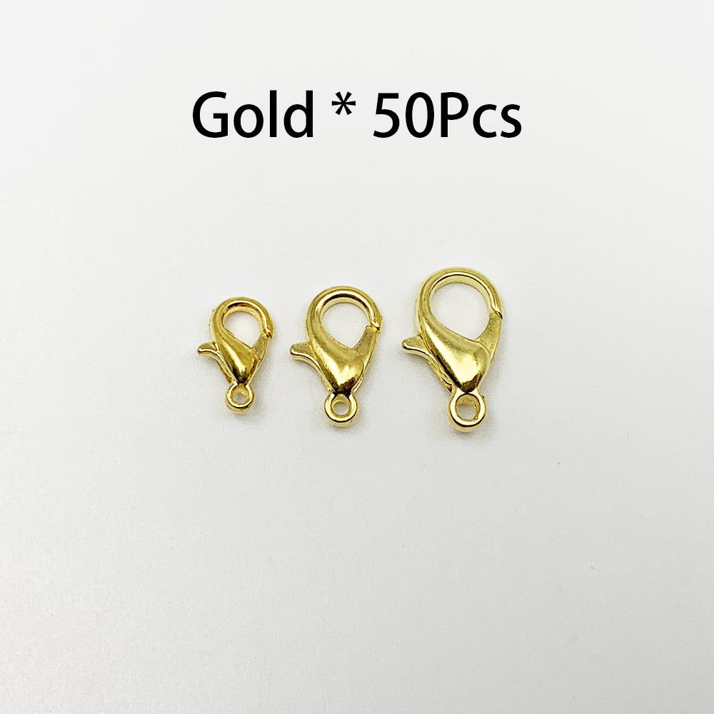 50 шт./лот, крючки с застежкой-омаром из сплава для изготовления ювелирных изделий своими руками, ожерелье, браслет, цепочка, аксессуары, принадлежности