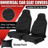 Universal Heavy Duty Front Seat Covers Car Van Black Waterproof Protectors 2Pcs