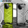 KEYSION Shockproof Armor Case for POCO F7 Pro F7 Ultra Silicone+PC Transparent Honeycomb Phone Cover for Xiaomi POCO F7 Ultra
