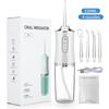 IP67 Portable Oral Irrigator Dental Water Flosser USB Rechargeable Water Jet Floss Tooth Pick 4 Jet Tip 220ml 3 Modes IPX7 1400rpm