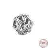 925 Sterling Silver Heart Paw Clear Snowflake Sparkling Crown Pumpkin Charm Bead Fit Woman's Bracelet