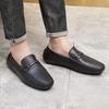 FashionGenuine Leather Male Slip-On Loafers Breathable Mens Dress Shoes Comfortable Men Casual Shoes Moccasins All-match Driving Shoes