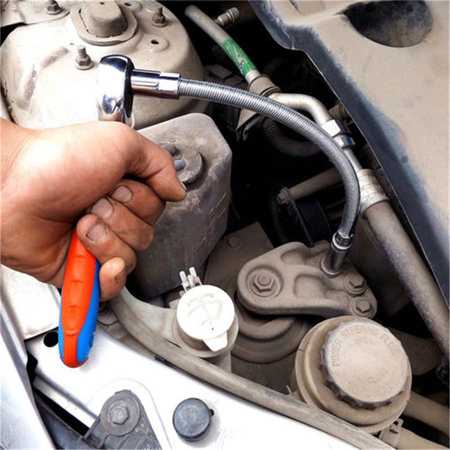 Набор инструментов из 3 шт. гибких удлинителей для торцевых головок и трещоточной рукоятки 1/4'' 3/8'' 1/2''