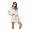 Summer Women's Beach Bikini Cover-up Hand Crochet Flower Ethnic Sunwear