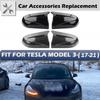 Rhyming Rearview Mirror Cover Wing Side Mirror Caps Gloss Black M Fit For Tesla Model 3 2017 2018 Car