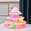 Funny 4-Layer Rotatable Track Amusement Plate Cat Toy Amusing Cat Stick Cat Intelligence Interactive Training Balls Toys