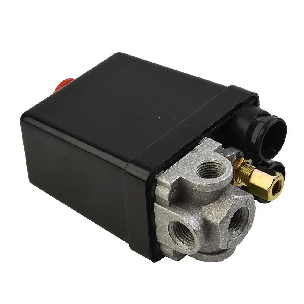 Air Compressor Pressure Switch 90-120psi Automatic Air Pressure Switch 4Port Manifold Electric Air Compressors Tool Accessory