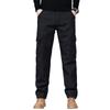 Winter Men'S Thick Velvet Warm Work Pants Casual Pants Loose Straight Tube Multi Pocket Pure Cotton Wear-Resistant Work Pants