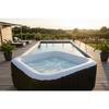 Spa Gonflable SUNSPA - AC02 - 185 X 65 Cm - 6 Places - Carré (Livré Avec Filtre, Cadenas, Tapis De Sol Et Couverture)