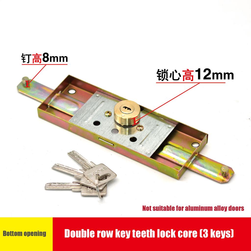 Universal Rolling Shutter Door Anti-theft Door Lock Middle Or Bottom Household Safety Belt Key Solid Square Tongue Internal Lock
