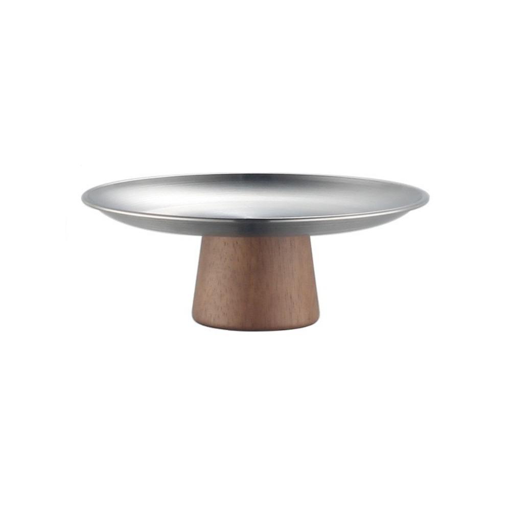 Устойчивый поднос для торта Нержавеющая сталь Десертная тарелка Новый контейнер для закусок Украшение для дома