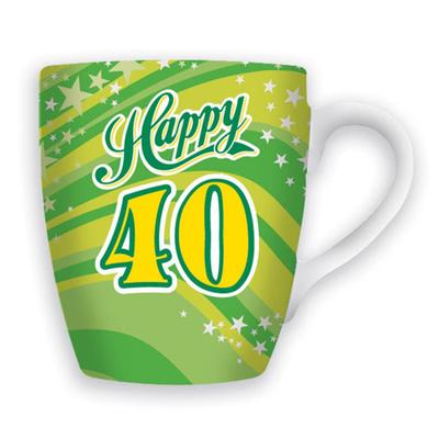 Кружка с надписью «С днем рождения, 40 лет» от Мико (41)