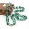 10mm Round Green Multicolor Watermelon Tourmaline Necklace Natural Stone Women Girls Neckwear DIY Fashion Jewelry Making Design
