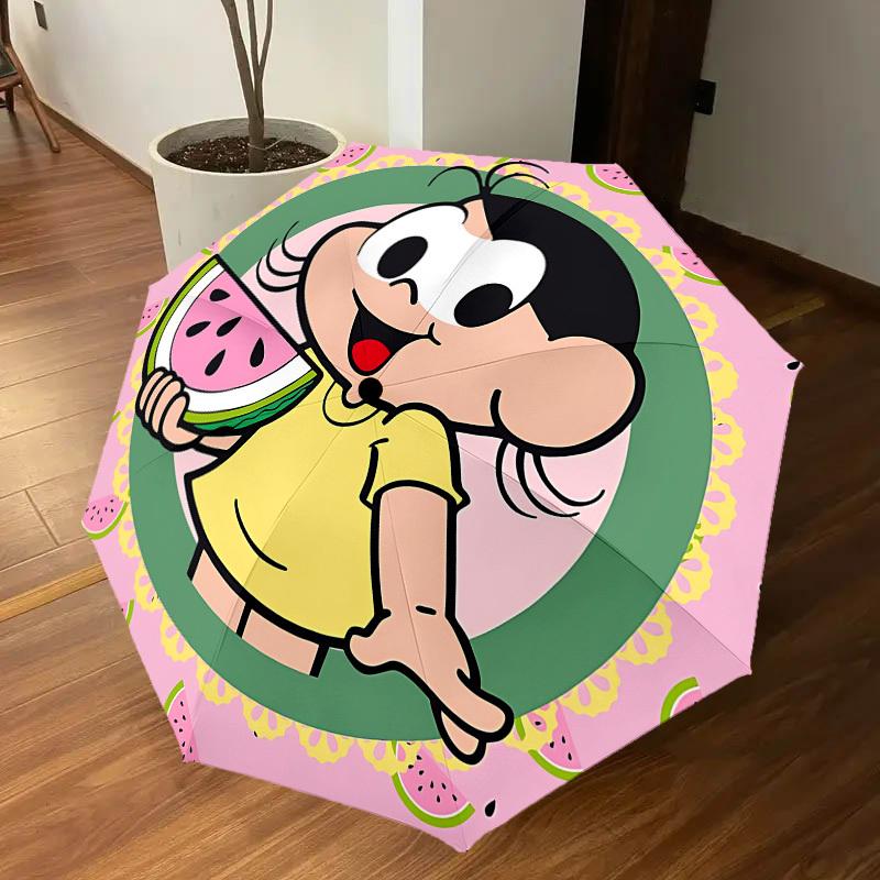 1PC watermelon circle Umbrella-8-Rib Reinforced, Automatic Open, Lightweight & Durable, Cute Fashion Accessory for Outdoor-W9287