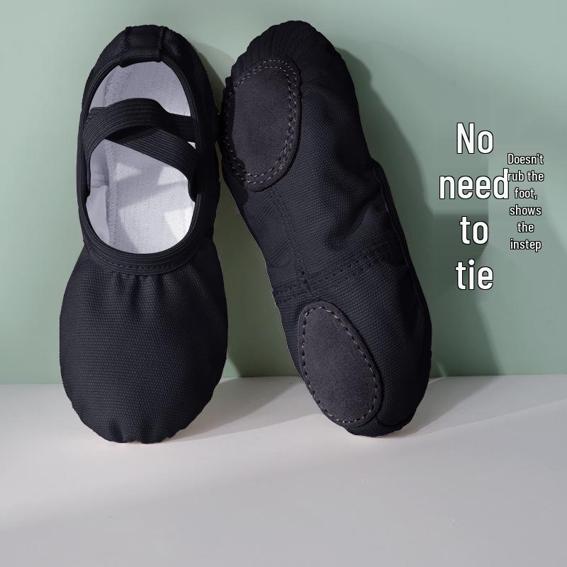 Черные танцевальные туфли с мягкой подошвой для мальчиков и мужчин - стиль «кошачья лапка»