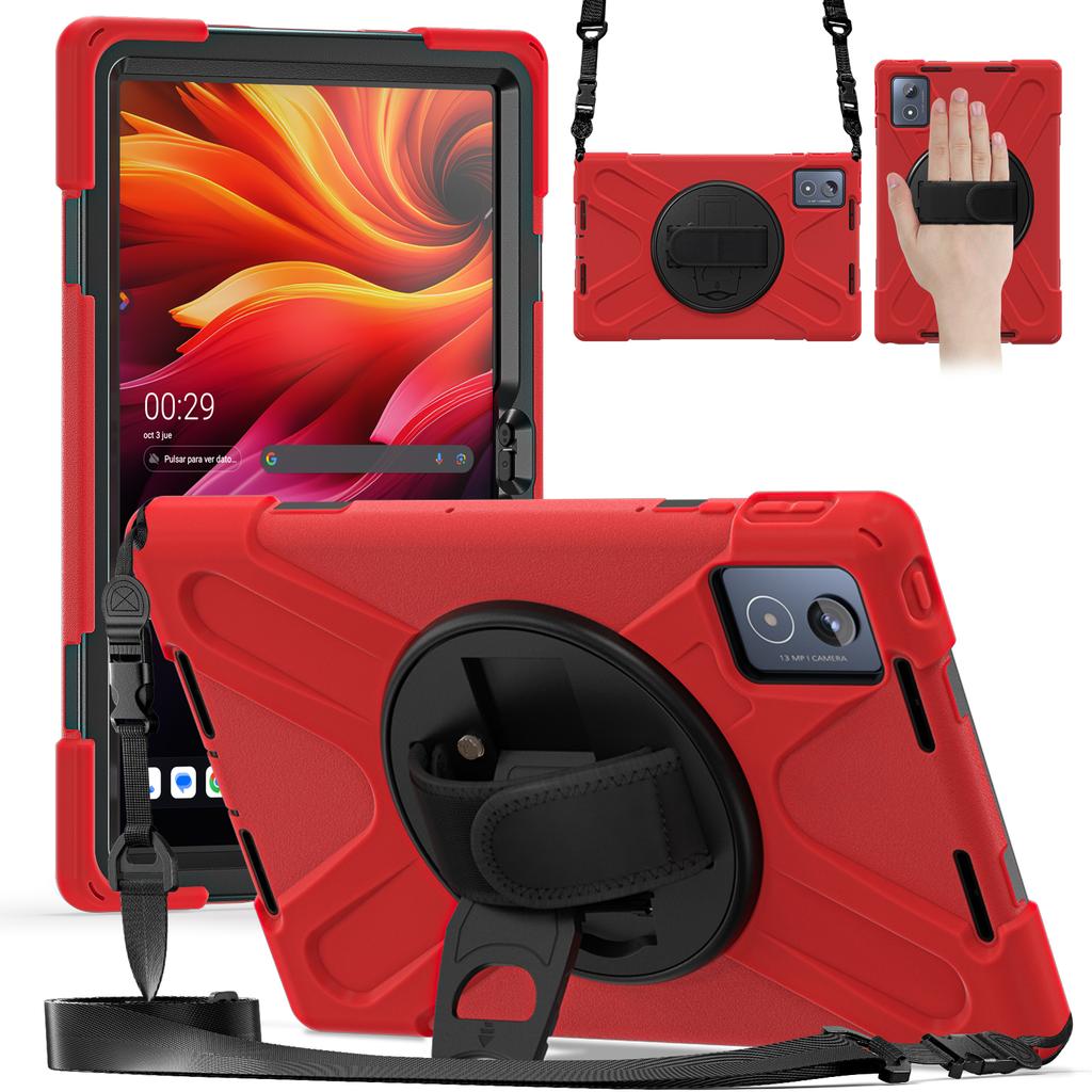 For Lenovo Tab K11 Plus/Zhaoyang K11 B352FU,TB230XC Kickstand Case TPU PC Silicone Tablet Cover with Shoulder Strap