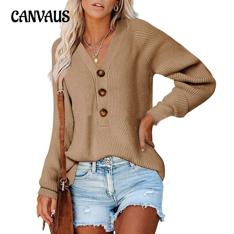 Осенне-зимний женский кардиган, свитер на пуговицах, вязаный свитер с v-образным вырезом