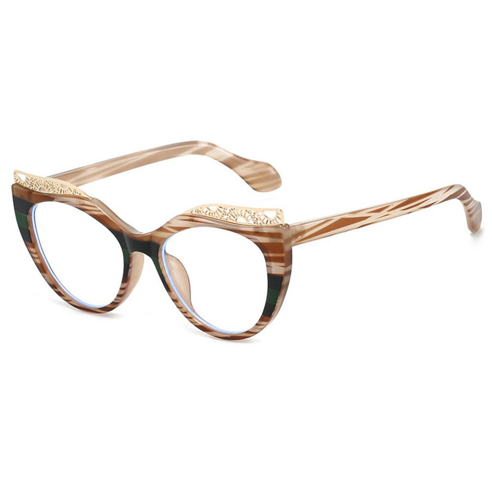 New Luxury Matching Colorful Cat Eye Sunglasses Women Personality Hollow Frame Design Casual All Match Men Glasses UV400
