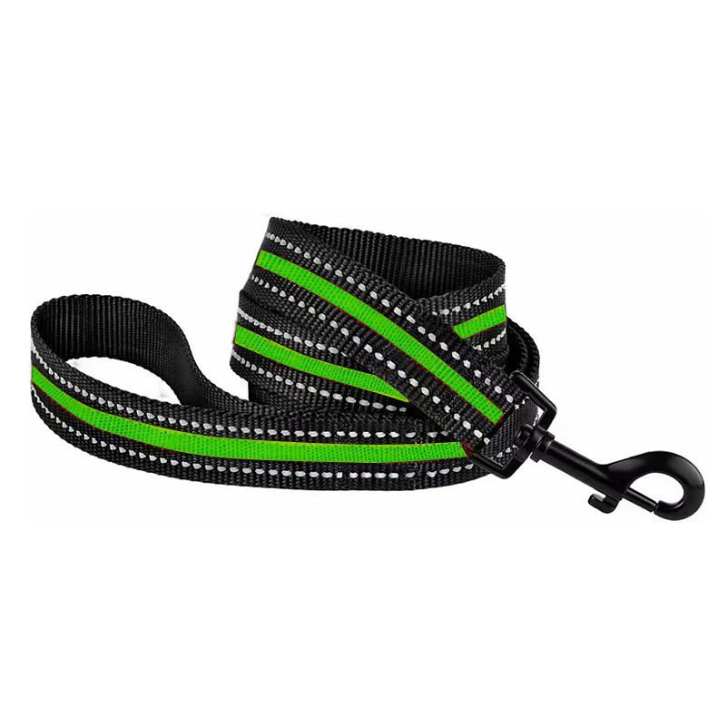 Classic Pet Leash Nylon Webbing Dog Leash Night Reflective Explosion-proof Dog Leashes for Medium and Large Dogs and Cats Outdoor Travel