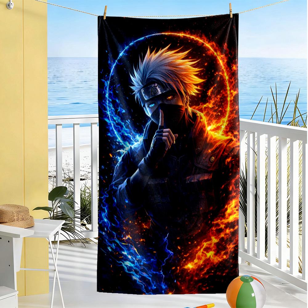 Naruto Beach Towel Soft Durable Quick-Dry Comfortable Lightweight Perfect for Traveling Yoga Camping and Swimming