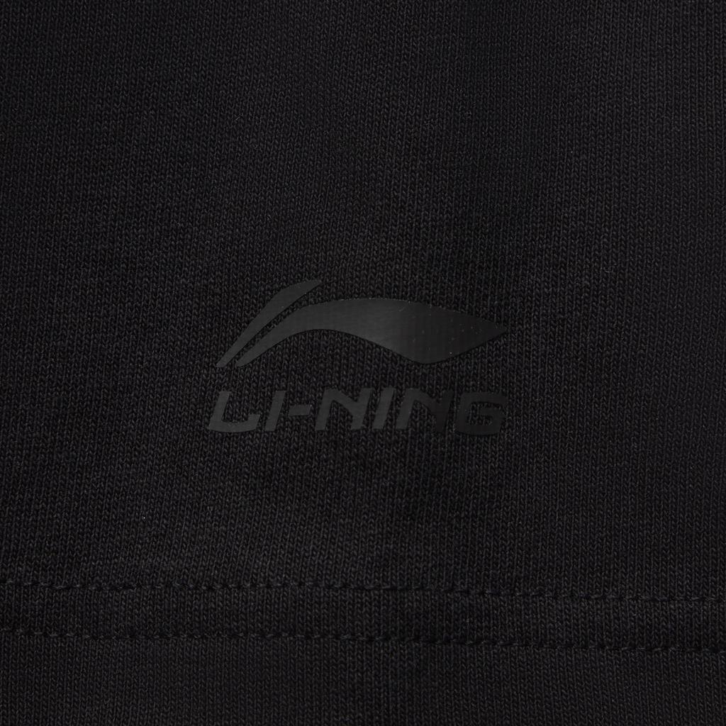 Li Ning Серия Спортивный Стиль Жизни Повседневный Простой Пуловер с Круглым Вырезом Буквенный Свободный Футболка с Коротким Рукавом Унисекс Футболка Черный AHSV741-3