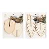Wooden Christmas Decorations - 3 Acorns + 3 Embossed Pine Cones