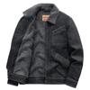 Plush Winter Casual Jacket Windproof and Warm Denim Lapel Jacket