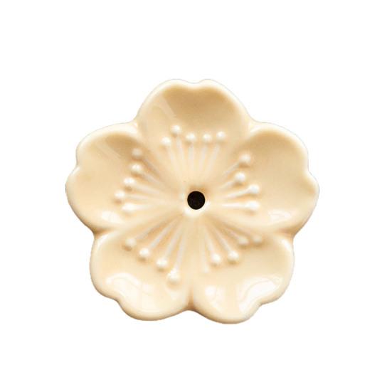 Реалистичная курильница для ароматерапии, полированная керамика, элегантный держатель для благовоний в виде цветка для подарков