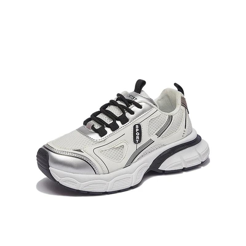 Мода 2024 года. Новые спортивные туфли на толстой подошве. Повседневные осенние дышащие сетчатые женские туфли на толстой подошве. Кроссовки для бега и тенниса. Zapatos Mujer.